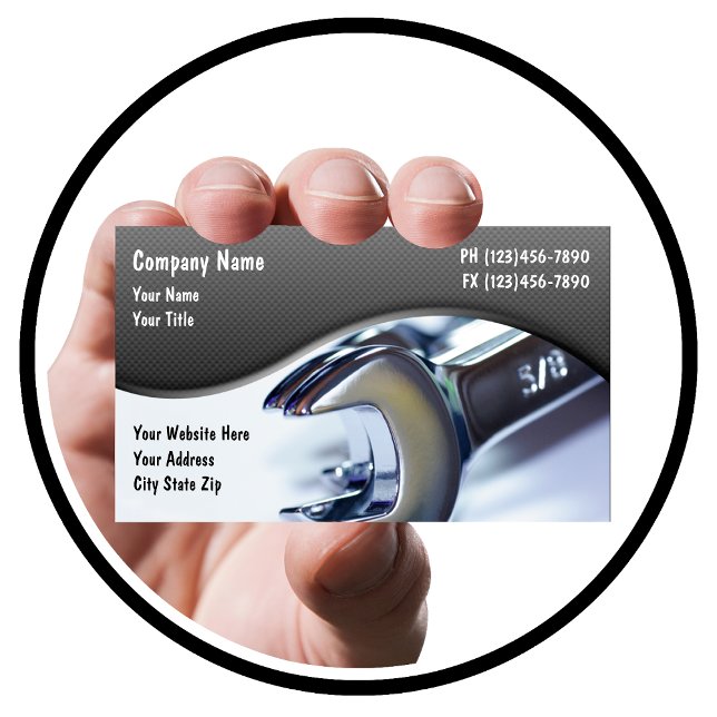 Thema Mechanische Werkzeuge einfach Visitenkarte (Von Creator hochgeladen)