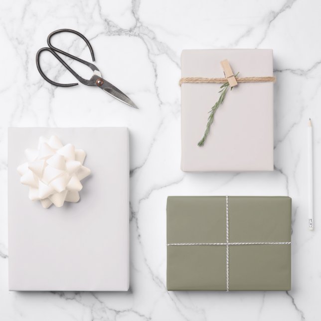 Thema "Minimalistisches Naturerdland" Geschenkpapier Set (Vorderseite)