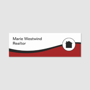 Thema "Modernes Real Anwesen Logo Realtor" Namensschild