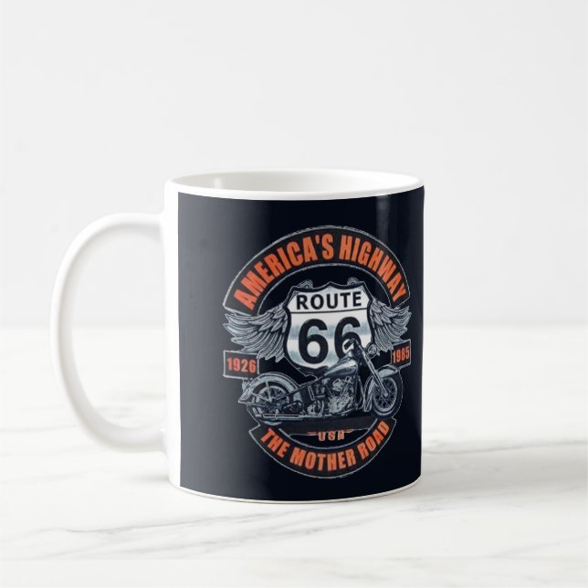 Thema: Motorrad und Route 66 Kaffeetasse (Links)