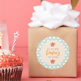 Thema "Muschel" des Party "Küstenstrand" Runder Aufkleber