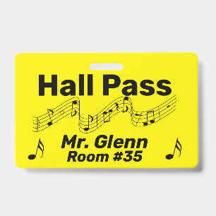Thema Musik für Hall Pass Ausweis
