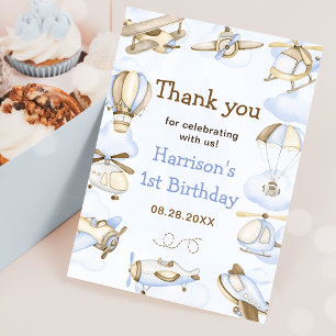 Thema "niedlich Boy's Airplane" Dankeskarte