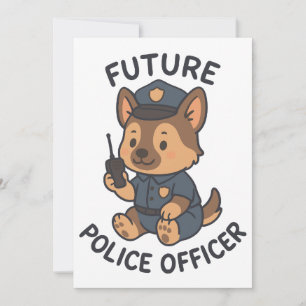Thema "niedlicher Hund - Zukunft für Polizeibeamte Einladung