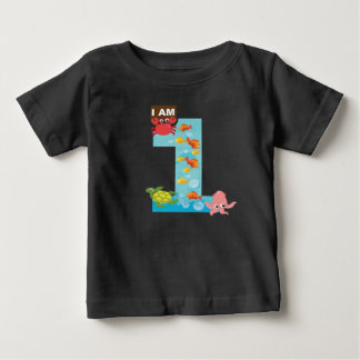 Thema Ozean Erster 1. Geburtstag Baby T-shirt