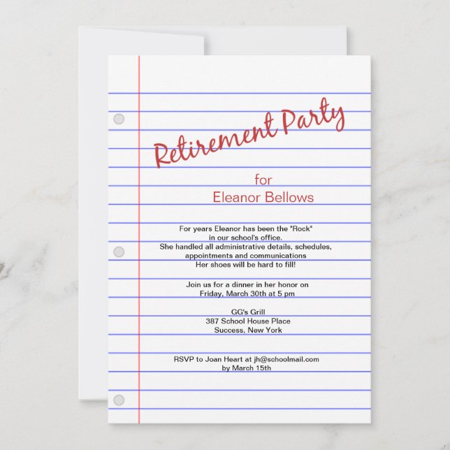 Thema "Party für Altersvorsorge" Einladung (Vorderseite)