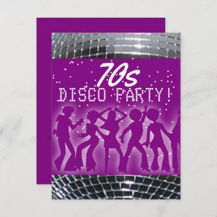 Thema-Party Siebzigerjahre des Disco-Tanz-Party Einladung