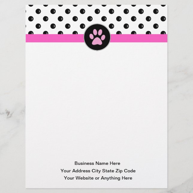 Thema Pet Care Trendly Letterhead Briefbogen (Vorderseite)
