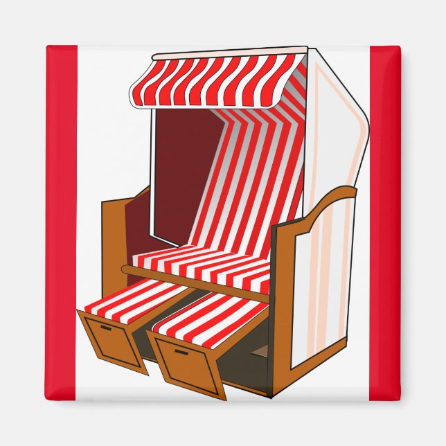Thema Red & White Beach Magnet (Vorne)