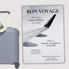 Thema Ruhestandsreise Modernes Flugzeug Bon Voyage Einladung