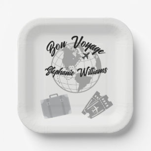 Thema Ruhestandsreise Party Bon Voyage Globe Pappteller