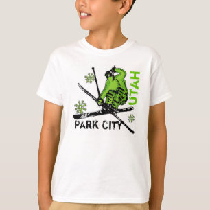 Thema-Skifahrer-Jungent-stück Park City Utah T-Shirt