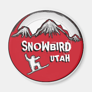 Thema Snowbird-Utahs roter schwarzer Magnet