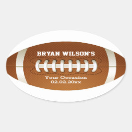 Thema Sport-Party Ovaler Aufkleber