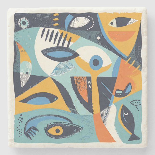 Thema "Untersetzer" 3 Steinuntersetzer (Vorderseite)