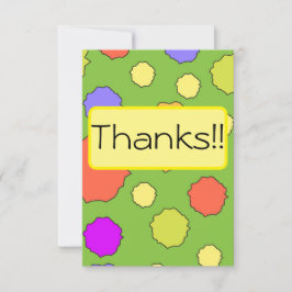 Thema von Funky Retro 60/70 Dankeskarte