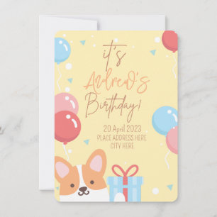 Thema "Welpen" Kinder zum Geburtstag Einladung