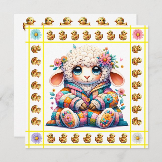 Thema wertvolle Babys - Einladung (Vorne/Hinten)