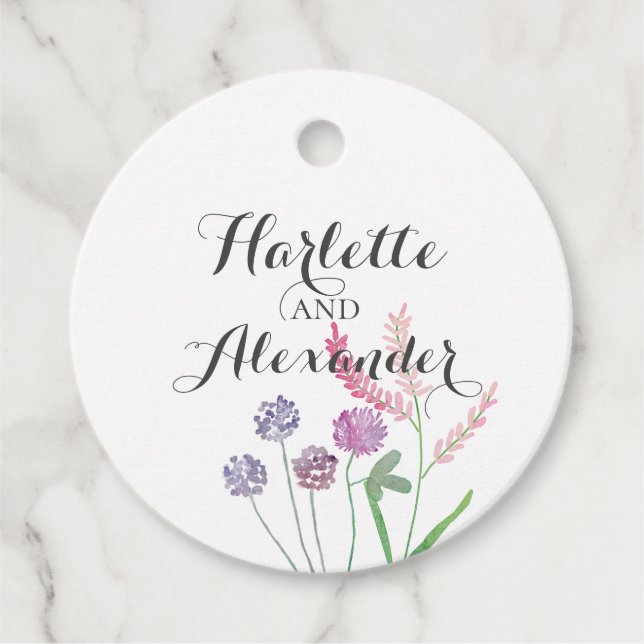 Thema Wildblumen Geschenkanhänger (Vorderseite)