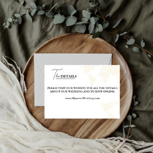 Thema "Zielreise" Hochzeit Details Karte