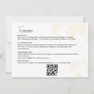 Thema "Zielreise" Hochzeit Details Karte