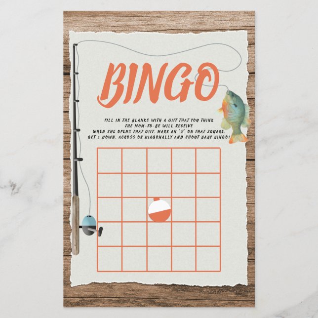 Theme Baby Dusche Bingo Game Flyer (Vorne)