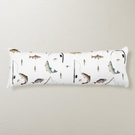 Theme-Muster für Fische mit Angelruten Seitenschläferkissen