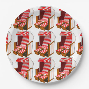 Theme Party Paper Teller von Red & White Beach Sta