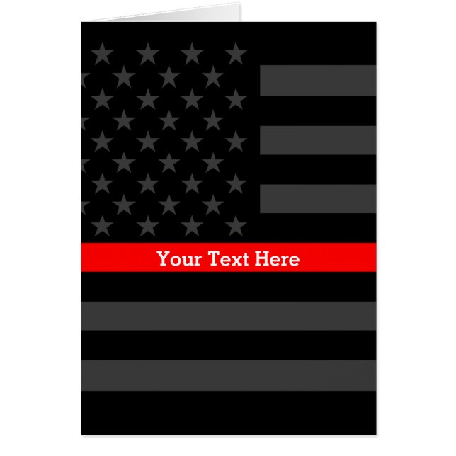 Theme Theme Red Line Personalisiert Black US Flag (Vorne)
