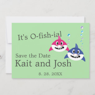 Theme Wedding Fish Funny Hai speichern Datum Einladung