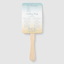 Theme Wedding Program Set of Fans zum Thema Seasid Fächer