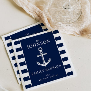 Themed Familien-Wiedersehen-nautischanker Serviette