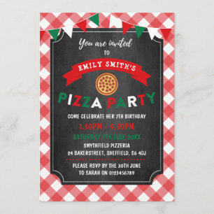 Themed Geburtstags-Party Einladung der Pizza