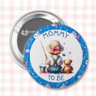 Themed Girl's Baby Shower Mama Button