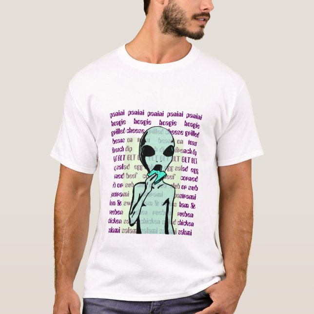 THEMED Invasion des ALIEN für SANDWICHE T - Shirt (Vorderseite)