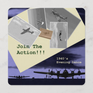 Themed Party Einladungen der 40er Jahre