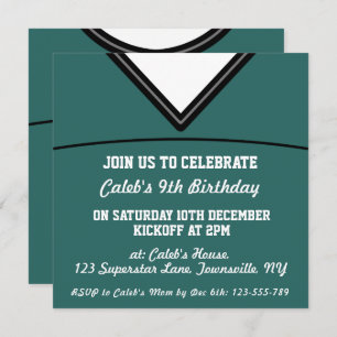 Themed Party Fußball-Jerseys laden Schablone, LAX Einladung