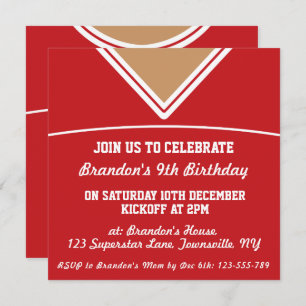 Themed Party Fußball-Jerseys laden Schablone, LAX Einladung