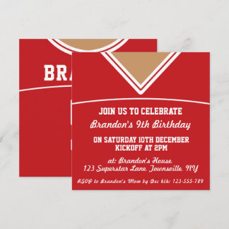 Themed Party Fußball-Jerseys laden Schablone, LAX Einladung