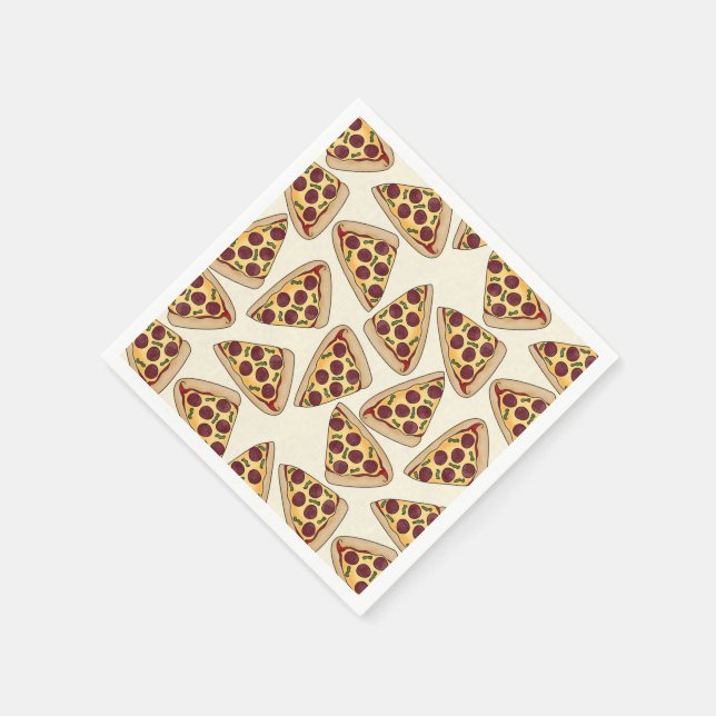 Themed Pizza Party Papierservietten (Ecke)