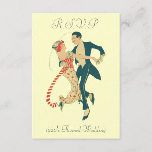 Themed Wedding R.S.V.P.-Karten der 20er Jahre RSVP Karte