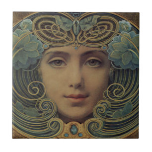 Themen auf goldenem Grund Fliese