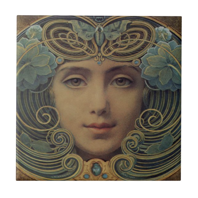 Themen auf goldenem Grund Fliese (Vorderseite)