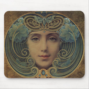 Themen auf goldenem Grund Mousepad