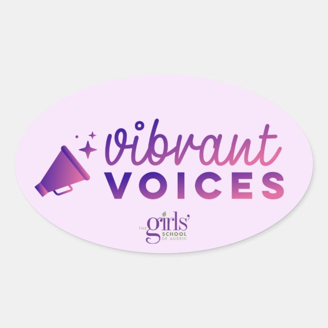 Themenaufkleber | Die Mädchenschule Austin Ovaler Aufkleber (Vorderseite)