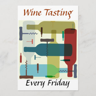 Themenorientierte Einladung der Weinflasche