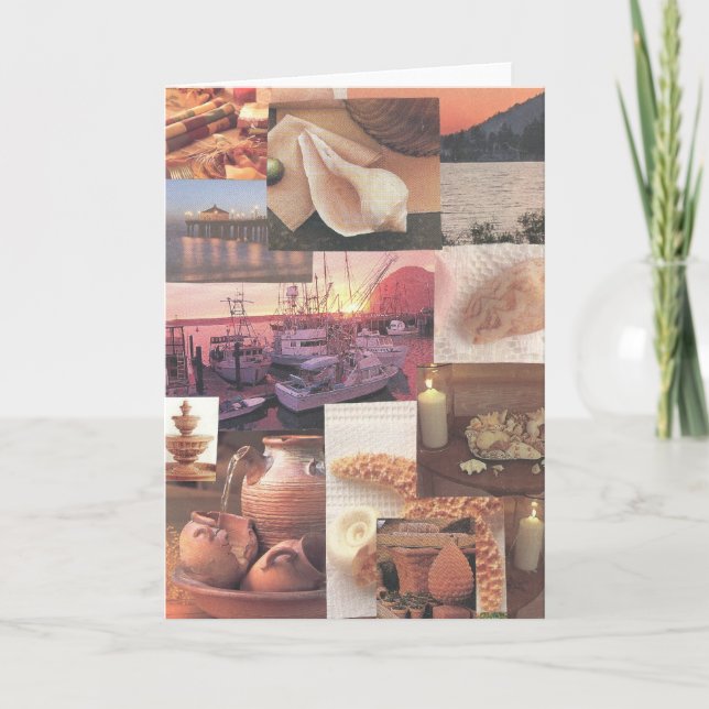 Themenorientierte Gruß-Küstenkarte Karte (Vorderseite)