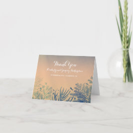 Themenorientierte tropische dankeskarte