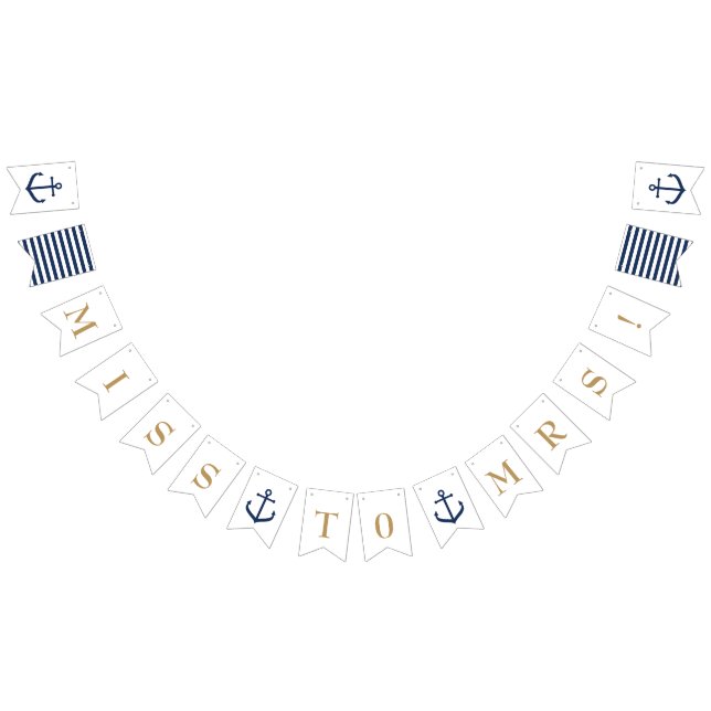 Themenorientiertes nautischfräulein zu Frau - Wimpelkette (Alle)