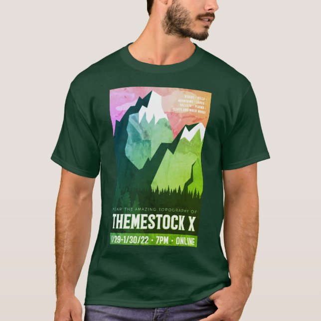 Themestock X Unisex-T - Shirt mit grüner Variation (Vorderseite)